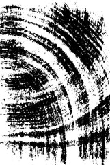 Abstract black and white brushstroke banner with grunge ink effect for artistic designs