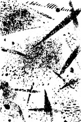 Fototapeta premium Black and white celestial map pattern with stars texture for design