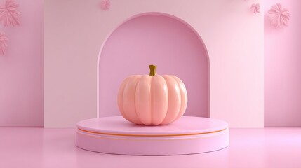 3D podium with a Halloween background, 