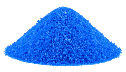 blue pile of powder mound of blue dust pigment heap art material isolated on solid background Png