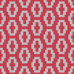 Japanese Cross Shape Motif Vector Seamless Pattern