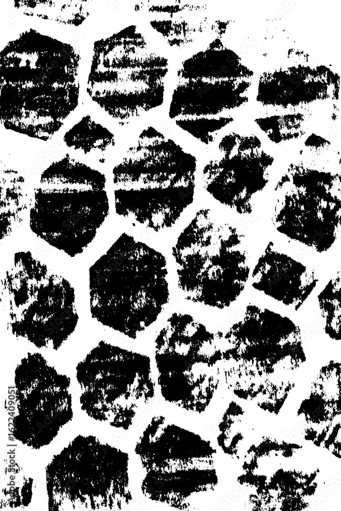 Poster black and white honeycomb grid with geometric abstract design for artistic backgrounds