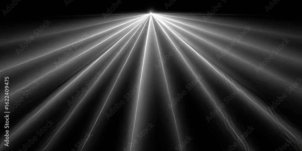 Poster stunning sunlight rays emanating from a central source creating dramatic effects on black background