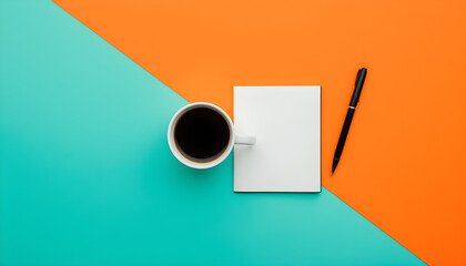 cup of coffee and notebook