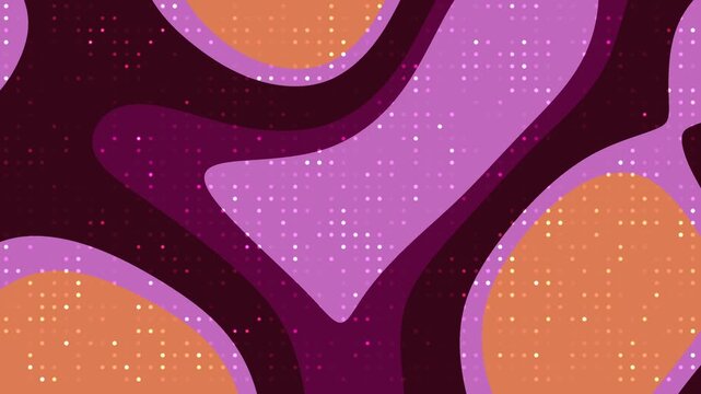 Abstracts Liquid Blink Dot Abstract fluid shapes animation with retro dot patterns in motion, creating a dynamic and colorful background