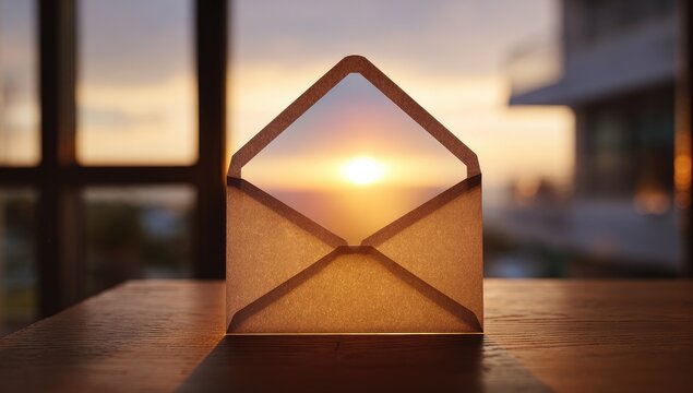Open envelope, sunset view (1)