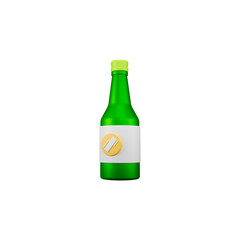Green Beverage Bottle