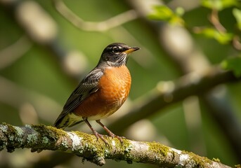 robin bird on a branch