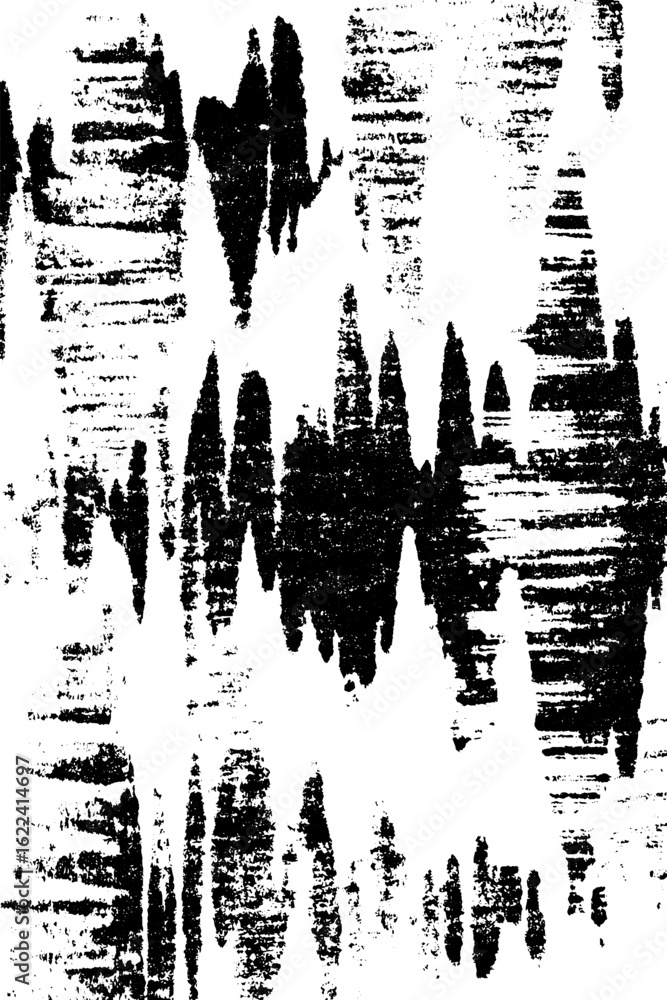 Aufkleber abstract black and white distorted waveform pattern for creative design