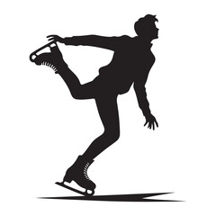 Ice Skater Silhouette 
