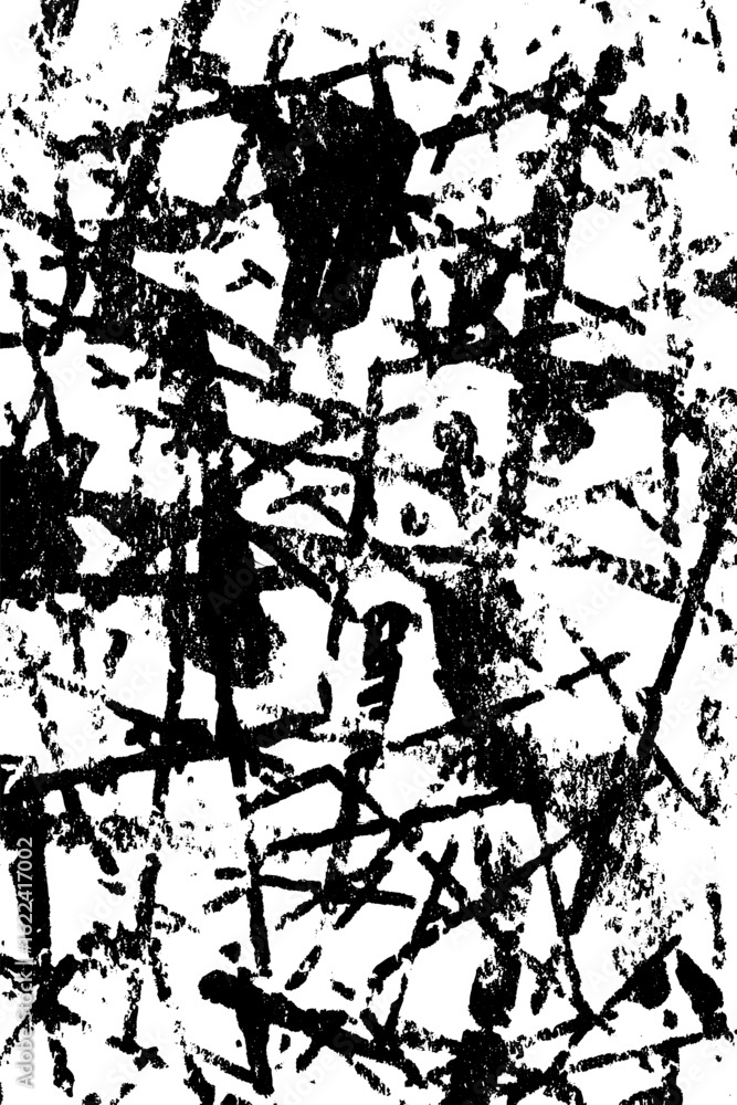Poster chaotic neuron web in black and white with grungy electric effect for background design