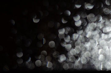 Black and White lights on Dark Background