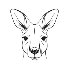 Minimal Kangaroo Line Art – Kangaroo Vector Illustration Artistic Drawing with Streamlined Body – Kangaroo Drawing – Line Art Drawing of Kangaroo – Kangaroo Icon

