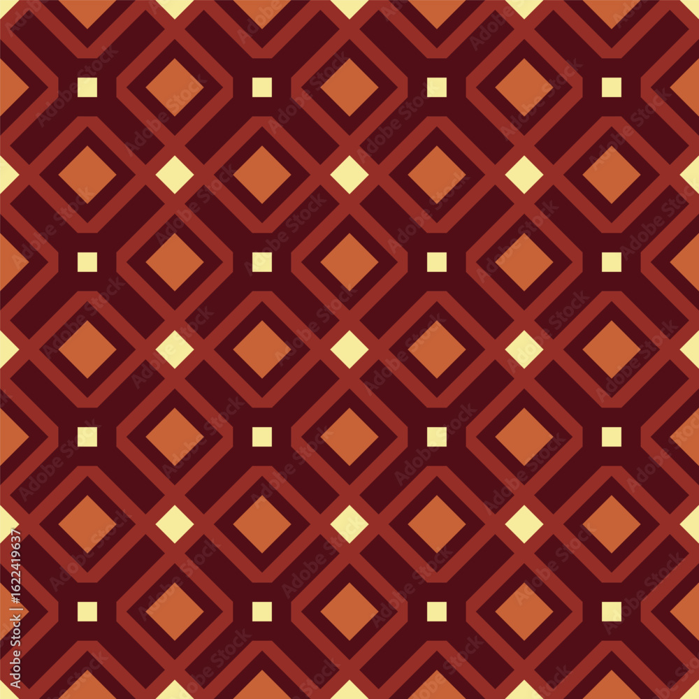 Poster geometric decorative diamond square repeating pattern seamless background design