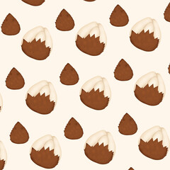 Snake fruit seamless pattern 