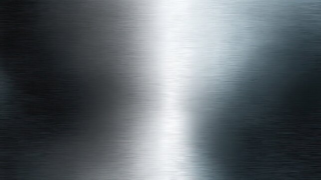 Metallic surface with a bright vertical reflection line, abstract silver-grey texture