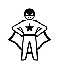 Minimalistic superhero icon