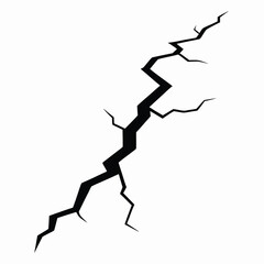 Minimalist Vector of Cracked Earthquake Fault Line