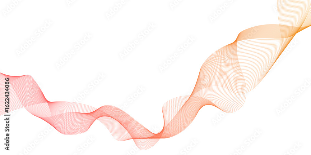 Poster white wave curve lines banner background design. abstract soft wave lines dynamic flowing orange lig