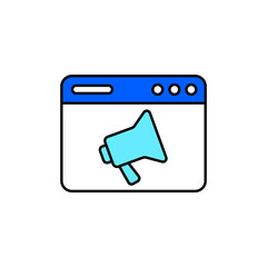 Icon a digital marketing, isolated against a clean background.