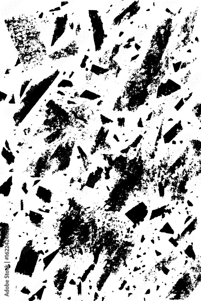 Aufkleber monochrome space debris pattern floating isolated on white for artistic design