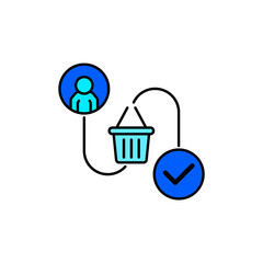 Icon a customer journey, isolated against a clean background.