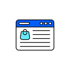 Icon a e-commerce, isolated against a clean background.