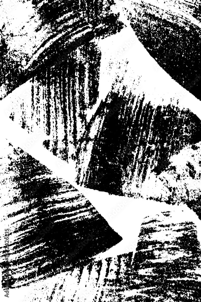 Poster abstract randomized brush pattern in black and white for artistic design and grunge backgrounds