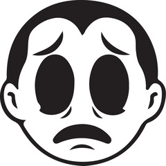 Vintage Cartoon Character Faces Collection – Retro Comic Style Expressions from 1920s–60s in Black and White Vector