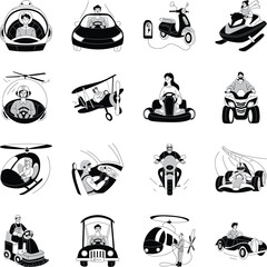 Set of Hand Drawn Travel Illustrations 
