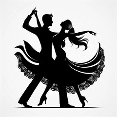 ballet dancers silhouette