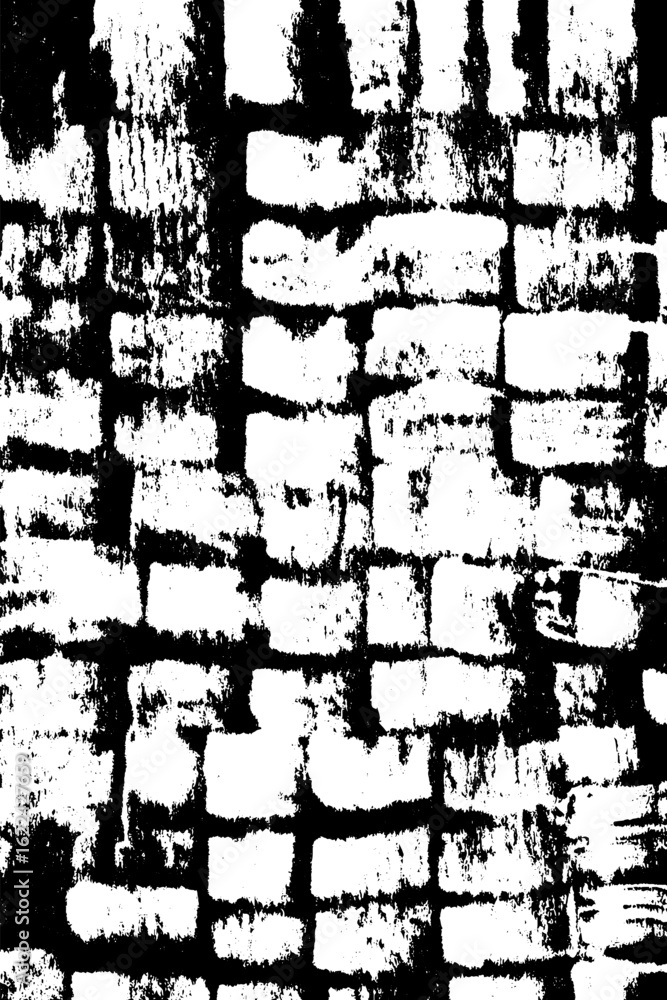 Poster abstract white textured pattern on black background for artistic design