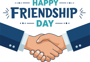 "Friendship Day Handshake Illustration | Celebrating Trust and Strong Bonds"