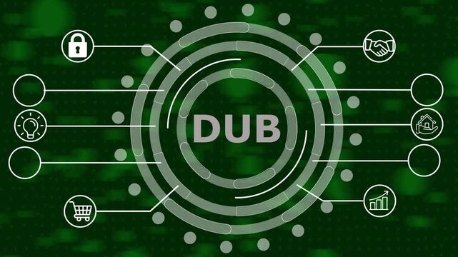 D U B Infographic Concept Digital Technology Business Strategy Presentation Visuals Green
