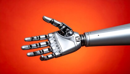 Robotic hand outstretched