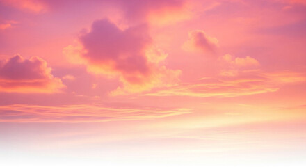 Romantic pink clouds at sunset sky.
Beautiful pink clouds glowing in the evening sunset sky, dreamy romantic pastel background for design and wallpaper.
