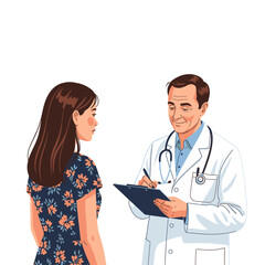 Fototapeta premium Doctor consulting with female patient.