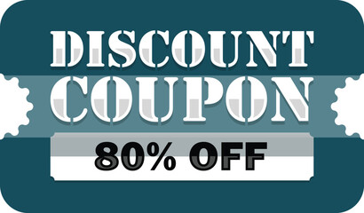 80% Off Coupon – Massive Blue Discount Tag