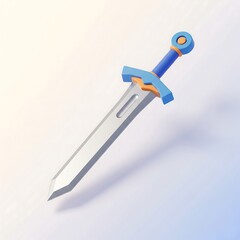 A fantasy sword with a simple design