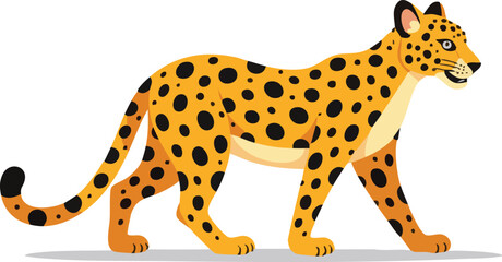 Obraz premium Cute giraffe cartoon vector illustration isolated on a white background