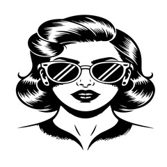 Vintage Tatto Style Design Lady