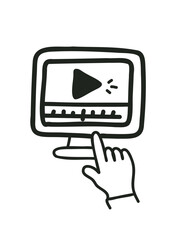 doodle illustration of timeline and transition elements