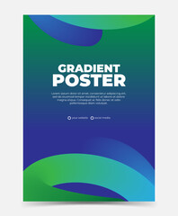 Gradient shapes for poster flyer design template