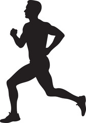 A man is running in the distance