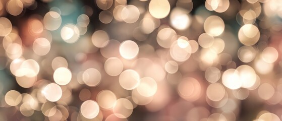 Obraz premium Abstract Bokeh Lights Background: Festive Warm Colors