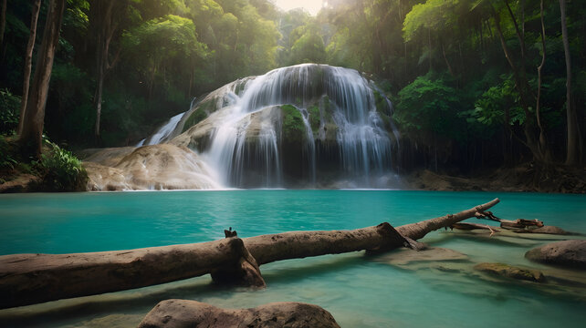 Krung Ching is a plateau.Surrounded by mountains, the waterfall has seven levels descending downward: Nan Mat Phae,Nan Plio, Nan Chon, Nan Chone, Nan Ton To, Nan Wang Ruea Bin, and Nan Fon Saen Ha,