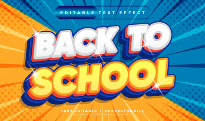 back to school vector text effect with modern style design
