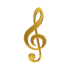 Obraz premium Treble clef music notes on transparent background PNG Generative AI