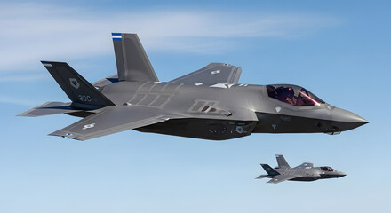 Two Lightning Stealth Fighter Jets