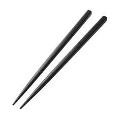 Elegant black chopsticks, perfect for dining, isolated on a white background. Ideal for culinary and Asian food themes. isolated on white or transparent background. PNG format